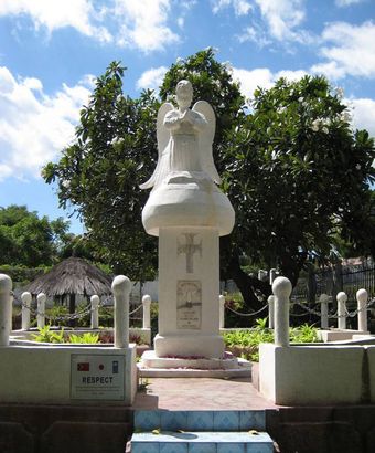 This monument commemorates the April 1999 massacre at the Liquica Church where 57 people were killed by militia kent1_cr.jpg